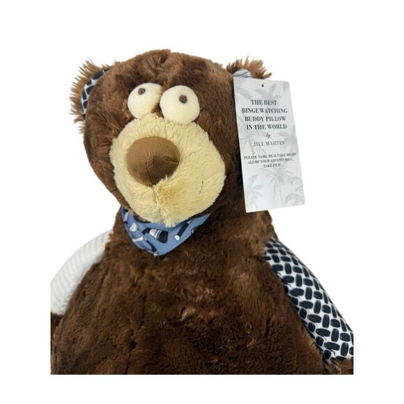 NWT Jill Martin Binge Watching Buddy Plush Basketball Bear 30" Huge! Oversized - Picture 2 of 4